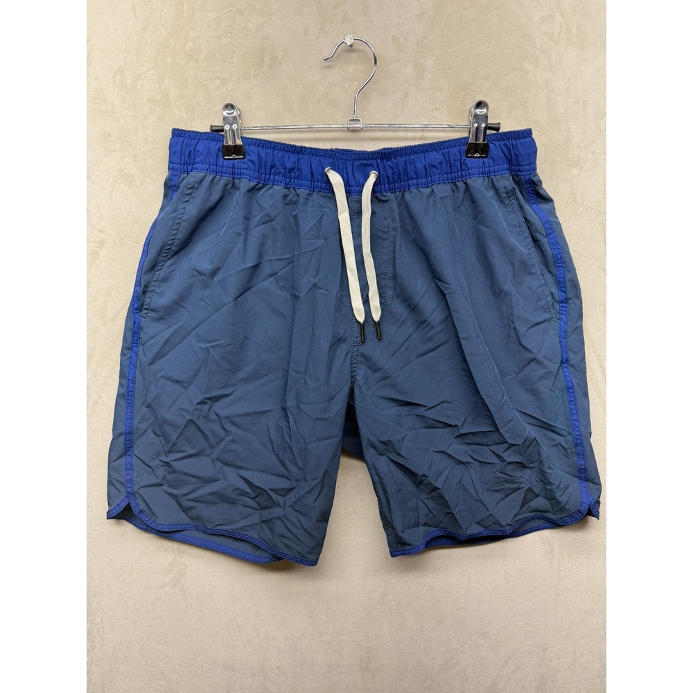Fair Harbor Shorts Men Medium The Anchor Blue Lined 7" Athleisure EUC Beach Surf